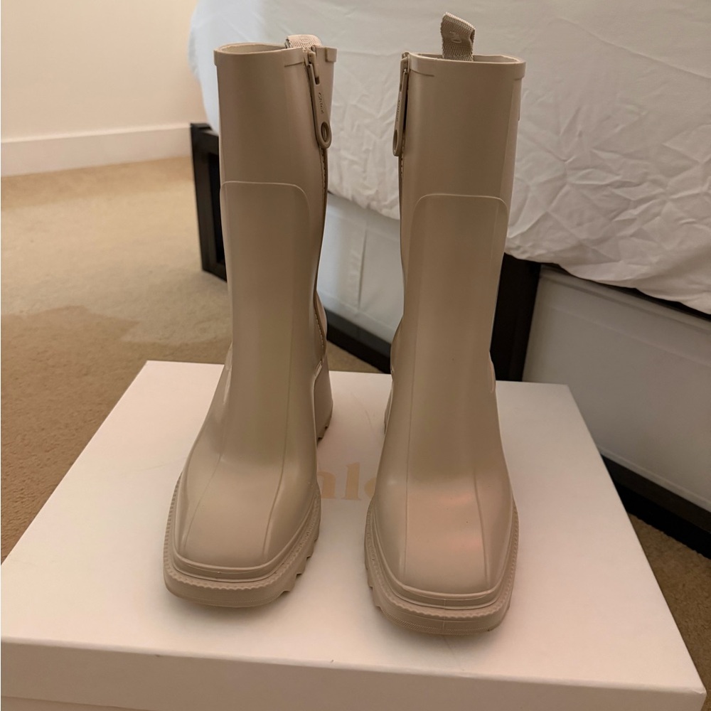 Chloe Beige Betty Rain Boots